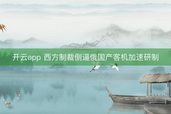 开云app 西方制裁倒逼俄国产客机加速研制
